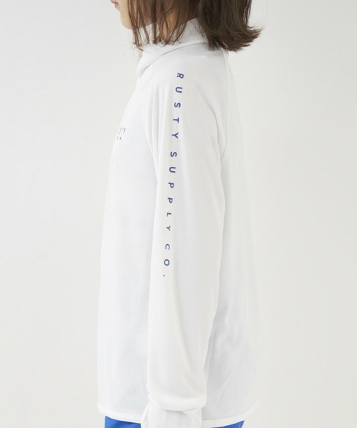 RUSTY(ラスティ)の「RUSTY/ラスティー キッズUVケアフロントジップラッシュガード UPF50+/接触冷感 969470(ラッシュガード・キッズ・ホワイト/ブラック/ピンク/イエロー/ミント・110cm/100cm/130cm/120cm/140cm/150cm)」の10枚目の写真