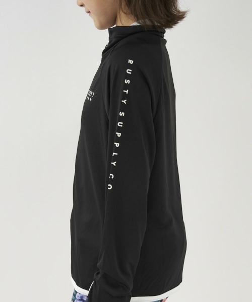 RUSTY(ラスティ)の「RUSTY/ラスティー キッズUVケアフロントジップラッシュガード UPF50+/接触冷感 969470(ラッシュガード・キッズ・ホワイト/ブラック/ピンク/イエロー/ミント・110cm/100cm/130cm/120cm/140cm/150cm)」の17枚目の写真