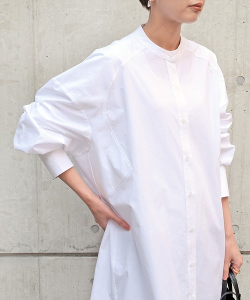Marient（マリエント）の「タイプライターコットンシャツワンピ（シャツワンピース・レディース・ホワイト/ブラック/チェック・FREE）」の5枚目の写真