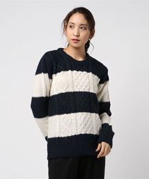 『Bling Leads』ケーブルクルーニット