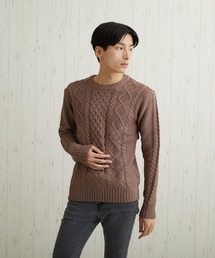 『Bling Leads』ケーブルクルーニット