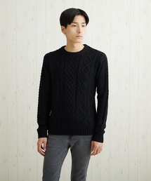 『Bling Leads』ケーブルクルーニット