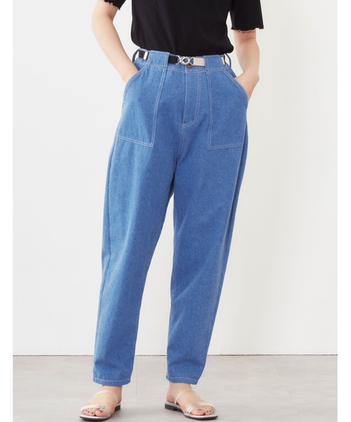 POU DOU DOU（プードゥドゥ）の「ハイウエストベイカーパンツ（その他パンツ・レディース・ブラウン/カーキ/ブルー系その他・3）」の3枚目の写真