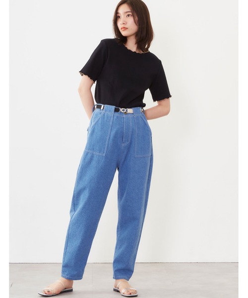 POU DOU DOU（プードゥドゥ）の「ハイウエストベイカーパンツ（その他パンツ・レディース・ブラウン/カーキ/ブルー系その他・3）」の15枚目の写真