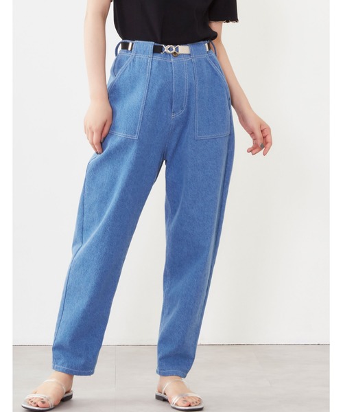 POU DOU DOU（プードゥドゥ）の「ハイウエストベイカーパンツ（その他パンツ・レディース・ブラウン/カーキ/ブルー系その他・3）」の16枚目の写真