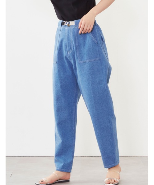 POU DOU DOU（プードゥドゥ）の「ハイウエストベイカーパンツ（その他パンツ・レディース・ブラウン/カーキ/ブルー系その他・3）」の18枚目の写真