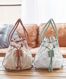 KOBE LETTUCE | 巾着セットクリアコンビバッグ(ハンドバッグ)