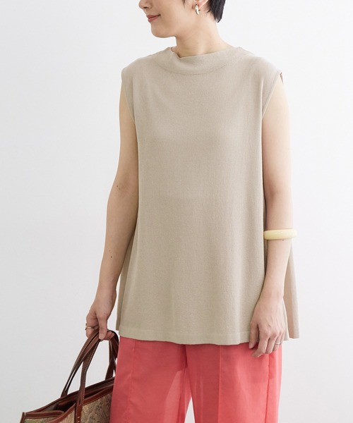 「ADAM ET ROPE'」 ノースリーブニット FREE ネイビー レディース ADAM ET ROPE\u0027」 ノースリーブトップス FREE レッド レディース ADAM