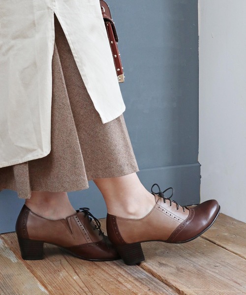 MODE KAORI(モードカオリ)の「レースアップパンプス(ドレスシューズ・レディース・グレー系その他/ブラック/ブラウン系その他・24cm/23cm/23.5cm/24.5cm/22.5cm)」の1枚目の写真