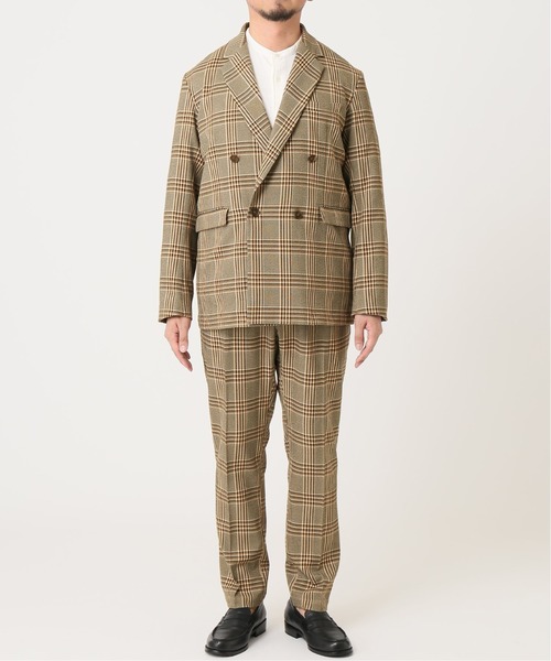 417 EDIFICE（フォーワンセブンエディフィス）の「◆ダブルプレスト ダッド ジャケット【セットアップ着用可能】（テーラードジャケット・メンズ・ベージュ/ネイビー/グレー・SMALL/MEDIUM/LARGE/X-LARGE）」の13枚目の写真