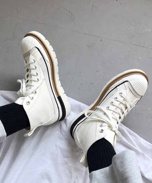 WESTBOY(ウエストボーイ)の「【WB ORIGINALS】Platform chunky sneakers(スニーカー・メンズ・ホワイト/ブラック・41/42/43)」の16枚目の写真