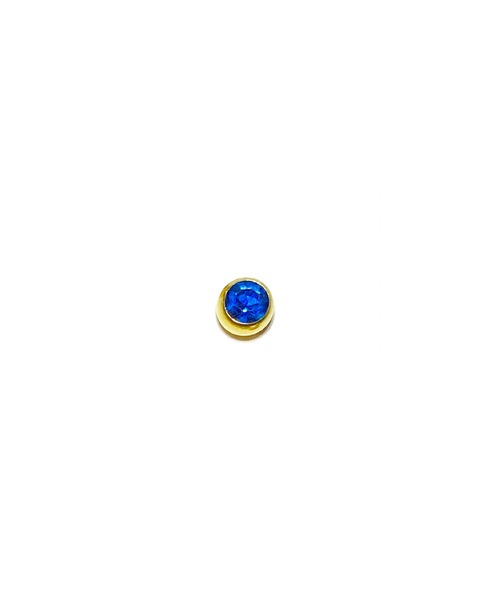 MORPH(モルフ)の「MORPH モルフ スワロフスキーボディピアスキャッチ 14ゲージ 6mm GOLD(ピアス(片耳用)・メンズ・スカイブルー/ブラック/レッド/ブルー/ライトグリーン/エメラルド/クリア/レインボー/ラベンダー/バイオレット/ローズ/ライトピンク・6)」の1枚目の写真