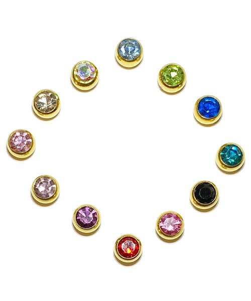 MORPH(モルフ)の「MORPH モルフ スワロフスキーボディピアスキャッチ 14ゲージ 6mm GOLD(ピアス(片耳用)・メンズ・スカイブルー/ブラック/レッド/ブルー/ライトグリーン/エメラルド/クリア/レインボー/ラベンダー/バイオレット/ローズ/ライトピンク・6)」の13枚目の写真
