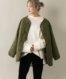 notch. | 波キルトノーカラージャケット(ノーカラーコート)