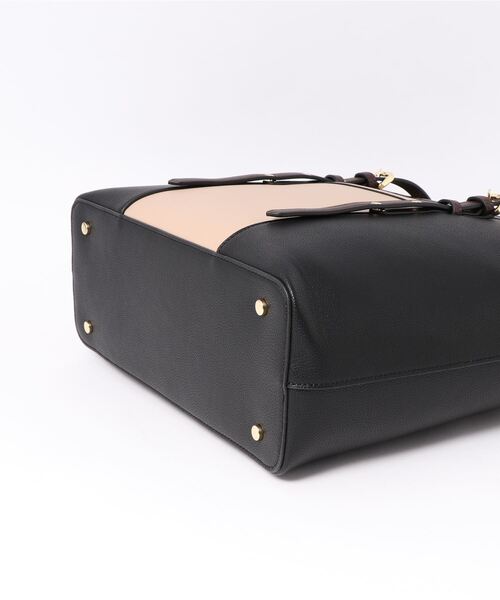 & chouette（アンドシュエット）の「バイカラーベルトデザインA4トートバッグ《仕事・通勤・通学》（トートバッグ・レディース・ピンク/ベージュ/ブラック・FREE）」の4枚目の写真