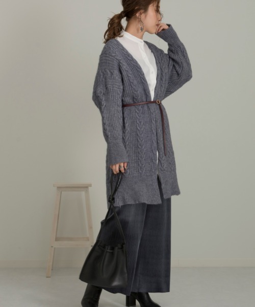 Ambre Neige（アンブルネージュ）の「ベロアプリーツパンツ／【WEB/EC限定商品】（その他パンツ・レディース・ピンクベージュ/ダークブラウン/ダークブルー・FREE）」の9枚目の写真