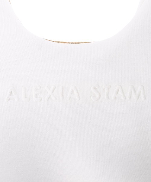 ALEXIA STAM（アリシアスタン）の「Embossed Logo Reversible Tote Bag/エンボスロゴリバーシブルトートバッグ（ショルダーバッグ・レディース・ホワイト/ブラック/カーキ・FREE）」の14枚目の写真
