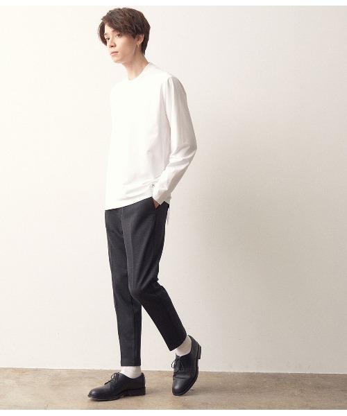 JUNRED(ジュンレッド)の「バックハイネック長袖Tシャツ(Tシャツ/カットソー・メンズ・ブラック/ダークブラウン/ホワイト・LL/M/L)」の7枚目の写真