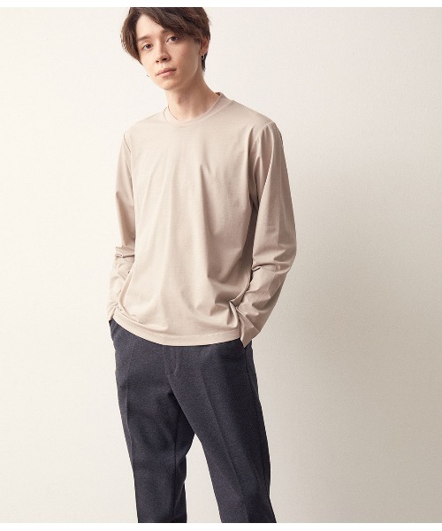 JUNRED(ジュンレッド)の「バックハイネック長袖Tシャツ(Tシャツ/カットソー・メンズ・ブラック/ダークブラウン/ホワイト・LL/M/L)」の9枚目の写真