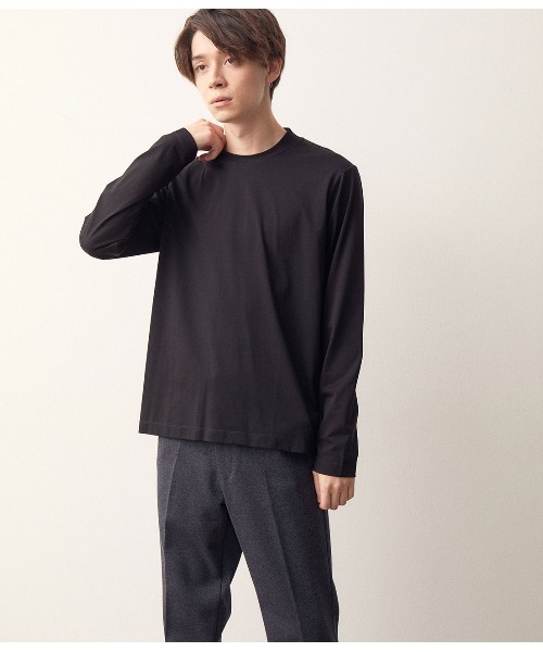 JUNRED(ジュンレッド)の「バックハイネック長袖Tシャツ(Tシャツ/カットソー・メンズ・ブラック/ダークブラウン/ホワイト・LL/M/L)」の12枚目の写真