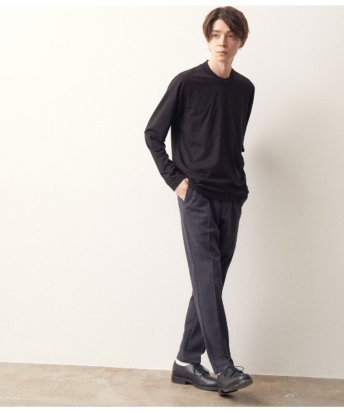 JUNRED(ジュンレッド)の「バックハイネック長袖Tシャツ(Tシャツ/カットソー・メンズ・ブラック/ダークブラウン/ホワイト・LL/M/L)」の13枚目の写真