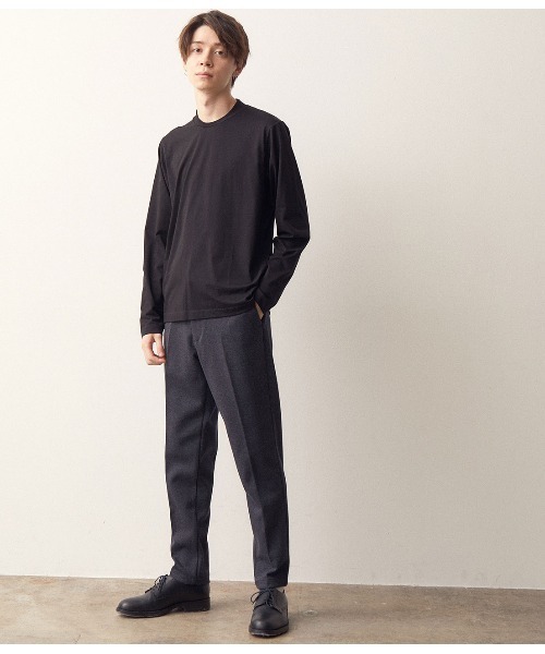 JUNRED(ジュンレッド)の「バックハイネック長袖Tシャツ(Tシャツ/カットソー・メンズ・ブラック/ダークブラウン/ホワイト・LL/M/L)」の14枚目の写真