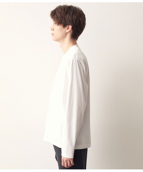 JUNRED(ジュンレッド)の「バックハイネック長袖Tシャツ(Tシャツ/カットソー・メンズ・ブラック/ダークブラウン/ホワイト・LL/M/L)」の16枚目の写真
