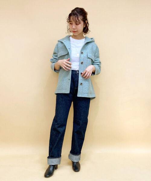 fredy repit（フレディレピ）の「ループフードCPOブルゾン（ブルゾン・レディース・キャメル/ミント/アイボリー・38）」の16枚目の写真