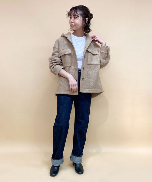 fredy repit（フレディレピ）の「ループフードCPOブルゾン（ブルゾン・レディース・キャメル/ミント/アイボリー・38）」の13枚目の写真