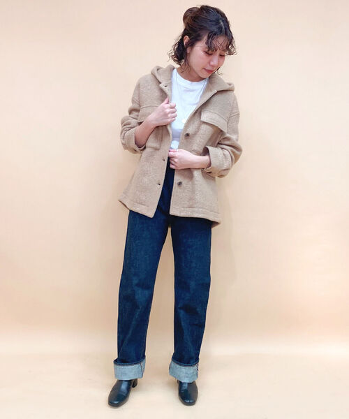 fredy repit（フレディレピ）の「ループフードCPOブルゾン（ブルゾン・レディース・キャメル/ミント/アイボリー・38）」の12枚目の写真