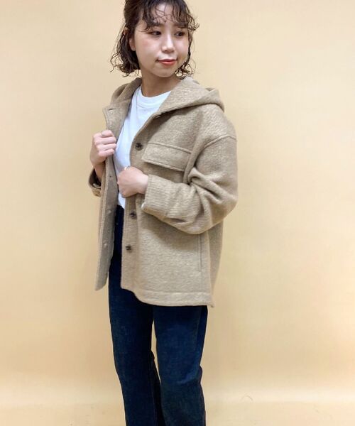 fredy repit（フレディレピ）の「ループフードCPOブルゾン（ブルゾン・レディース・キャメル/ミント/アイボリー・38）」の11枚目の写真