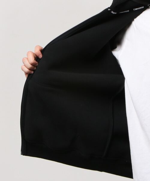 CONVERSE（コンバース）の「【CONVERSE/コンバース】オールスター オーバーサイズ  シープボア 刺繍 ロゴ ジップパーカー/フーディー（パーカー・メンズ・ブラック/ベージュ・M/XL/L）」の15枚目の写真