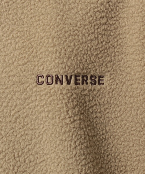 CONVERSE（コンバース）の「【CONVERSE/コンバース】オールスター オーバーサイズ  シープボア 刺繍 ロゴ ジップパーカー/フーディー（パーカー・メンズ・ブラック/ベージュ・M/XL/L）」の10枚目の写真