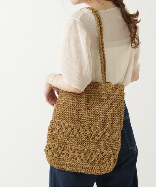 RAY CASSIN（レイカズン）の「ペーパー雑材トートバッグ（トートバッグ・レディース・ベージュ/ブラウン/カーキ・FREE）」の15枚目の写真