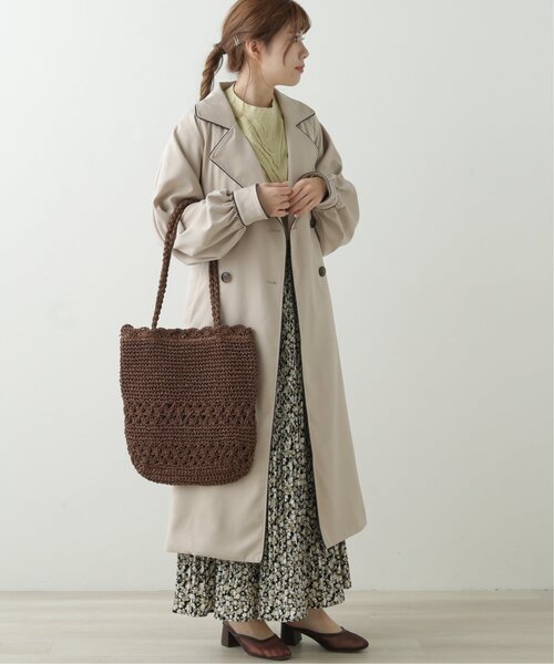 RAY CASSIN（レイカズン）の「ペーパー雑材トートバッグ（トートバッグ・レディース・ベージュ/ブラウン/カーキ・FREE）」の17枚目の写真