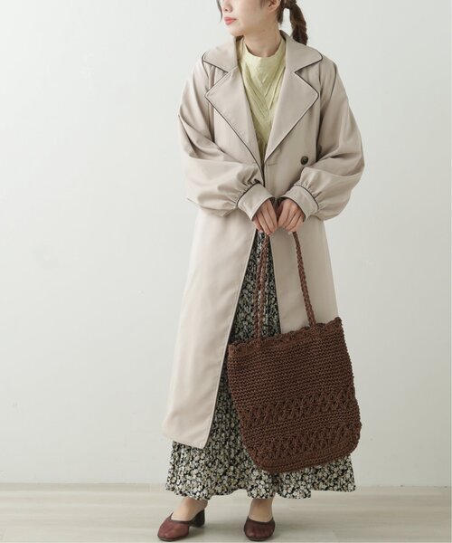 RAY CASSIN（レイカズン）の「ペーパー雑材トートバッグ（トートバッグ・レディース・ベージュ/ブラウン/カーキ・FREE）」の18枚目の写真