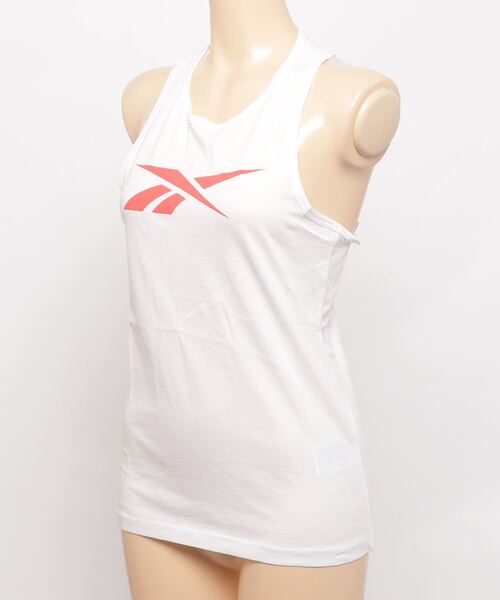 Reebok（リーボック）の「トレーニング エッセンシャルズ グラフィック タンク トップ / Training Essentials Graphic Tank Top（タンクトップ・レディース・ホワイト系その他/コーラル/ブラック/ホワイト・LARGE/X-LARGE/SMALL/MEDIUM/X-SMALL/XX-LARGE）」の8枚目の写真