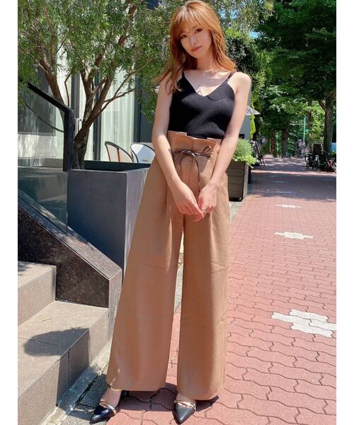 RESEXXY（リゼクシー）の「合皮リボンストレートワイドパンツ（その他パンツ・レディース・ピンク/アイボリー/モカ・FREE）」の22枚目の写真