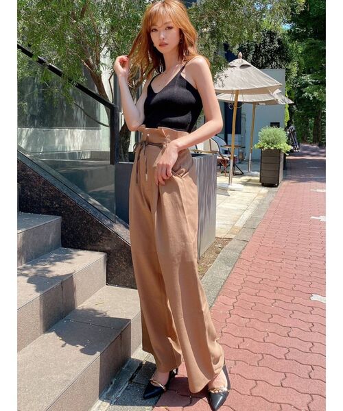 RESEXXY（リゼクシー）の「合皮リボンストレートワイドパンツ（その他パンツ・レディース・ピンク/アイボリー/モカ・FREE）」の21枚目の写真