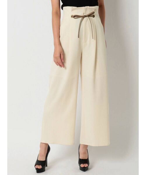 RESEXXY（リゼクシー）の「合皮リボンストレートワイドパンツ（その他パンツ・レディース・ピンク/アイボリー/モカ・FREE）」の4枚目の写真