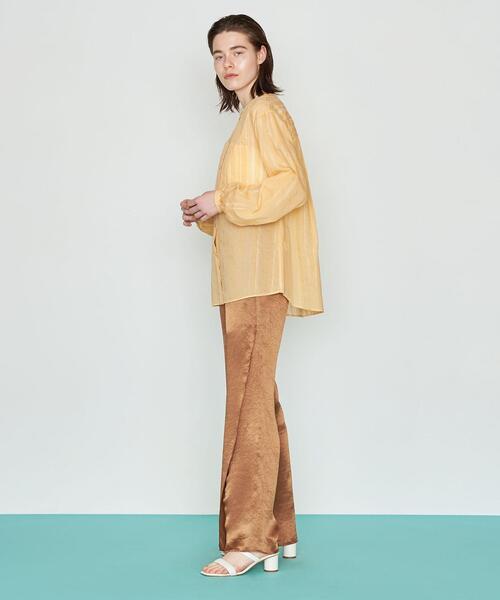 AEWEN MATOPH（イウエン マトフ）の「＜AEWEN MATOPH（イウエン マトフ）＞ラメ ストライプ ボリュームスリーブ ブラウス（シャツ/ブラウス・レディース・オレンジ/ホワイト・FREE）」の3枚目の写真