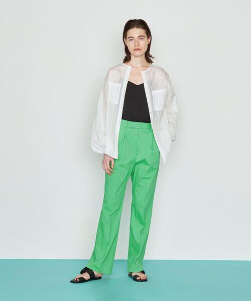 AEWEN MATOPH（イウエン マトフ）の「＜AEWEN MATOPH（イウエン マトフ）＞ラメ ストライプ ボリュームスリーブ ブラウス（シャツ/ブラウス・レディース・オレンジ/ホワイト・FREE）」の2枚目の写真