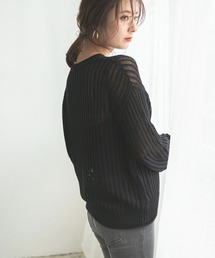 rectangle | 透かし編みプルオーバー(ニット/セーター)