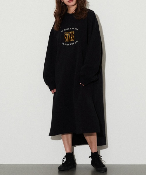 おジャ魔女どれみ　CONVERSE STARS コラボカットワンピース　ピンク CONVERSE STARS（コンバーススターズ）の「【CONVERSE STARS×お