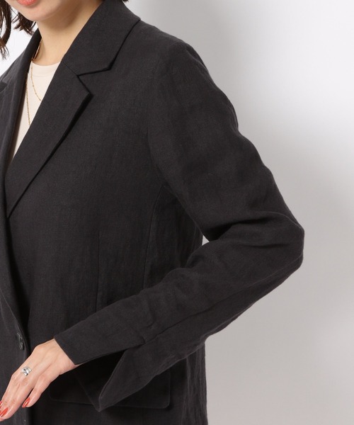 BABYLONE(バビロン)の「BABYLONE/リネンジャケット(テーラードジャケット・レディース・ブラック/ベージュ・36/38)」の15枚目の写真