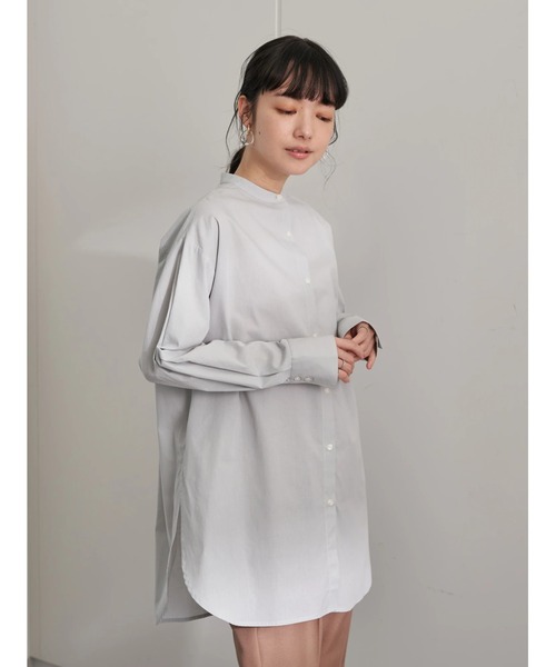 earth music&ecology(アースミュージックアンドエコロジー)の「シャツチュニック *(シャツ/ブラウス・レディース・サックスブルー/オフホワイト/イエロー/ラベンダー/ストライプ/ブルー系その他7・FREE)」の7枚目の写真