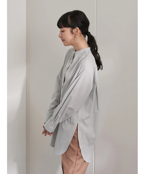 earth music&ecology(アースミュージックアンドエコロジー)の「シャツチュニック *(シャツ/ブラウス・レディース・サックスブルー/オフホワイト/イエロー/ラベンダー/ストライプ/ブルー系その他7・FREE)」の9枚目の写真