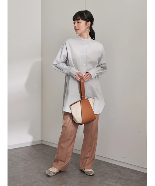 earth music&ecology(アースミュージックアンドエコロジー)の「シャツチュニック *(シャツ/ブラウス・レディース・サックスブルー/オフホワイト/イエロー/ラベンダー/ストライプ/ブルー系その他7・FREE)」の13枚目の写真