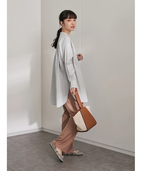 earth music&ecology(アースミュージックアンドエコロジー)の「シャツチュニック *(シャツ/ブラウス・レディース・サックスブルー/オフホワイト/イエロー/ラベンダー/ストライプ/ブルー系その他7・FREE)」の14枚目の写真