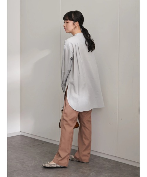 earth music&ecology(アースミュージックアンドエコロジー)の「シャツチュニック *(シャツ/ブラウス・レディース・サックスブルー/オフホワイト/イエロー/ラベンダー/ストライプ/ブルー系その他7・FREE)」の15枚目の写真